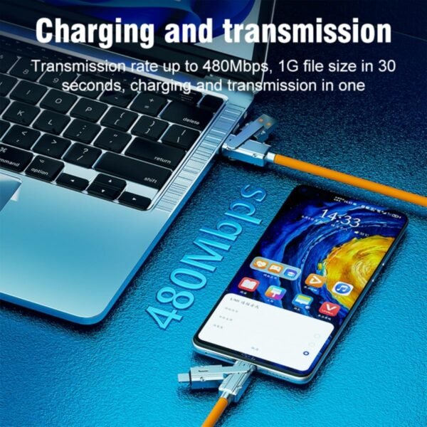 4-in-1 USB C Multi Charger Cable, USB A/C to Type C/Phone,  Charging Cable Compatible with Phone/Laptop/Tablet - Image 5