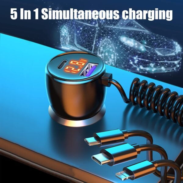 2 Port Car  Charges with 3 Cable -20W - Image 7